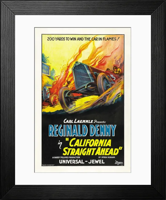 Framed Print : CALIFORNIA STRAIGHT AHEAD, 1925