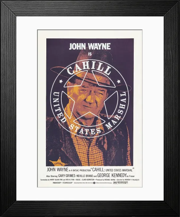 Framed Print : CAHILL U.S. MARSHAL, (aka CAHILL: UNITED STATES MARSHAL), US poster art, John Wayne, 1973