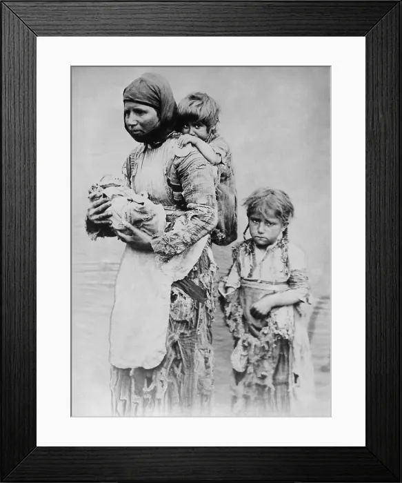 Framed Print : Armenian widow with 3 children seeking help from missionaries in 1899. Her husband was killed in the aftermath of the Armenian Massacres of 1894-1896 Framed Print : Armenian widow with 3 children seeking help from missionaries in 1899. Her husband was killed in the aftermath of the Armenian Massacres of 1894-1896