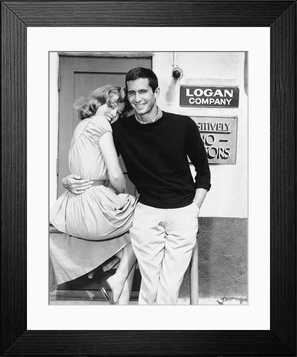 Framed Print : TALL STORY, from left: Jane Fonda, Anthony Perkins on set, 1960