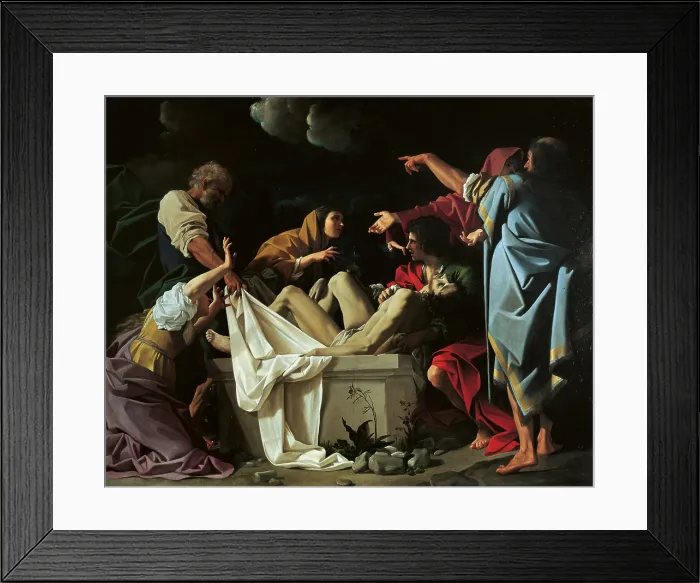 Framed Print : The Deposition, by Bartolomeo Schedoni, 1613 - 1614 about, 17th Century, oil on panel, cm 228 x 283 - Italy, Emilia Romagna, Parma, National Gallery. All