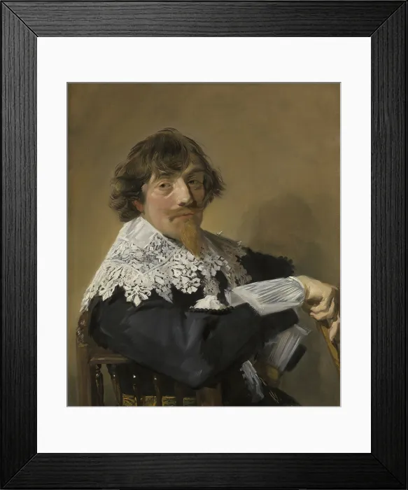 Framed Print : Portrait of a Man, by Frans Hals, 1635, Dutch painting, oil on canvas. The sitter is possibly Nicolaes Hasselaer, a brewer, and Captain Major of the Army in Amsterdam Framed Print : Portrait of a Man, by Frans Hals, 1635, Dutch painting, oil on canvas. The sitter is possibly Nicolaes Hasselaer, a brewer, and Captain Major of the Army in Amsterdam