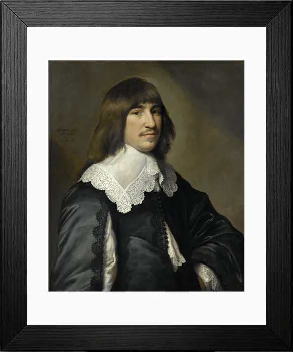 Framed Print : Portrait of Henrick Hooft, by Michiel Jansz van Mierevelt, 1640, Dutch painting, oil on panel. Hooft would later serve a major of Amsterdam (BSLOC_2016_3_67)