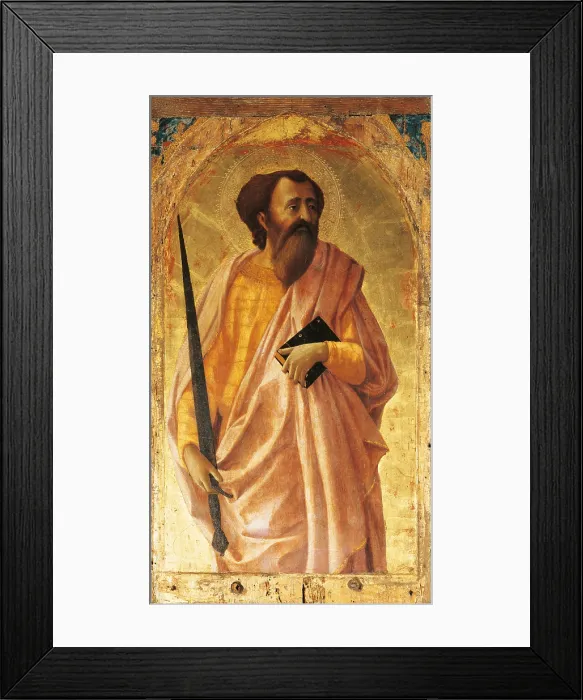 Framed Print : Pisa Polyptych, by Tommaso di Ser Giovanni Cassai known as Masaccio, 1426 about, 15th Century, tempera on panel, cm 51 x 30 - Italy, Tuscany, Pisa, San Matteo National Museum