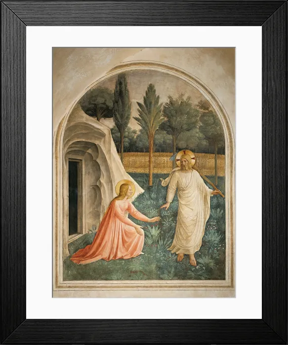 Framed Print : Noli me tangere, by Guido di Pietro (Piero) known as Beato Angelico, 1438 - 1446 about, 15th Century, fresco, cm 180 x 146 - Italy, Tuscany, Florence, San Marco Convent, cell 1 Framed Print : Noli me tangere, by Guido di Pietro (Piero) known as Beato Angelico, 1438 - 1446 about, 15th Century, fresco, cm 180 x 146 - Italy, Tuscany, Florence, San Marco Convent, cell 1