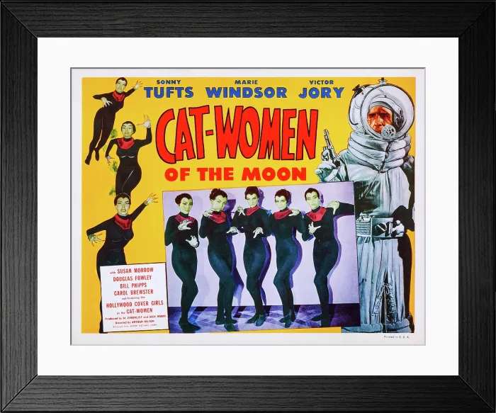 Framed Print : CAT-WOMEN OF THE MOON, title card, 1953 Framed Print : CAT-WOMEN OF THE MOON, title card, 1953
