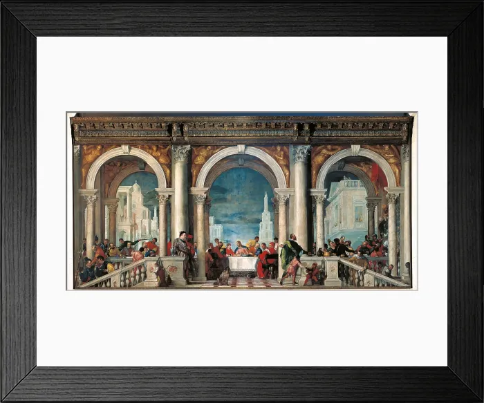 Framed Print : Christ in the House of Levi, by Paolo Caliari known as Veronese, 1573, 16th Century, oil on canvas, cm 560 x 1309 - Italy, Veneto, Venice, Accademia Art Galleries. All Framed Print : Christ in the House of Levi, by Paolo Caliari known as Veronese, 1573, 16th Century, oil on canvas, cm 560 x 1309 - Italy, Veneto, Venice, Accademia Art Galleries. All
