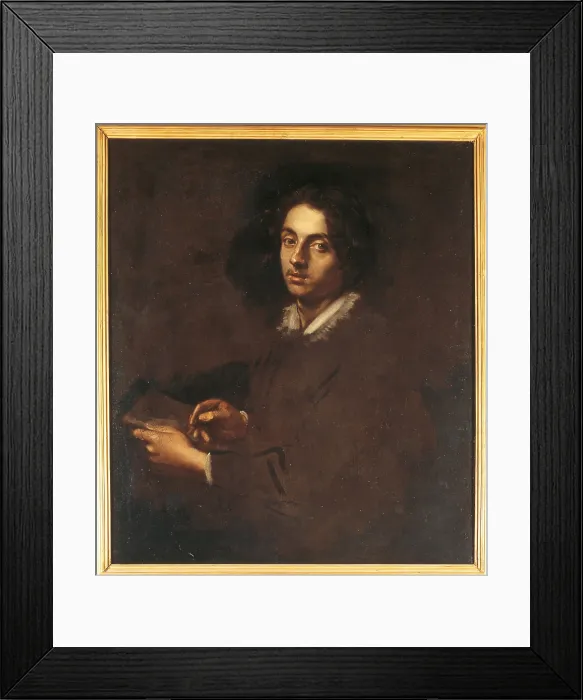 Framed Print : Self portrait, by Simone Cantarini known as il Pesarese, 1630 - 1635 about, 17th Century, oil on canvas, cm 92 x 79 - Italy, Lazio, Rome, National Gallery of Ancient Art Framed Print : Self portrait, by Simone Cantarini known as il Pesarese, 1630 - 1635 about, 17th Century, oil on canvas, cm 92 x 79 - Italy, Lazio, Rome, National Gallery of Ancient Art