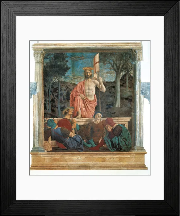 Framed Print : The Resurrection of Christ, by Pietro di Benedetto dei Franceschi known as Piero della Francesca, 1450 - 1463 about, 15th Century, tempera and fresco painting