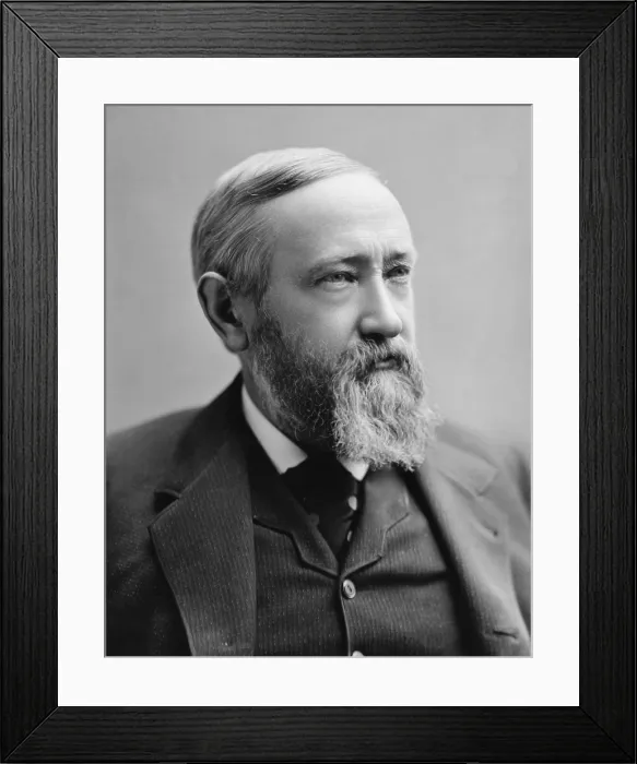 Framed Print : Benjamin Harrison, 21st US President, was a Republican who served from 1889 to 1893