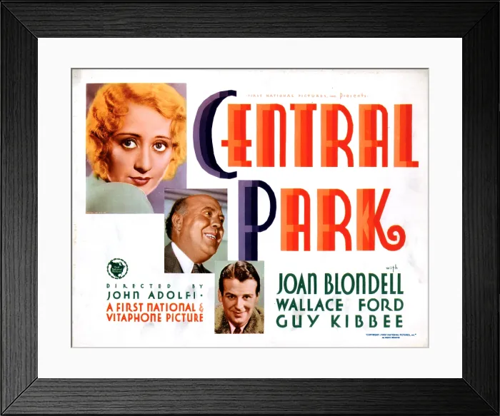 Framed Print : CENTRAL PARK, Wallace Ford, Joan Blondell, Guy Kibbee, 1932
