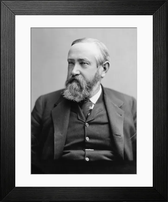 Framed Print : Benjamin Harrison, 21st US President, was a Republican who served from 1889 to 1893