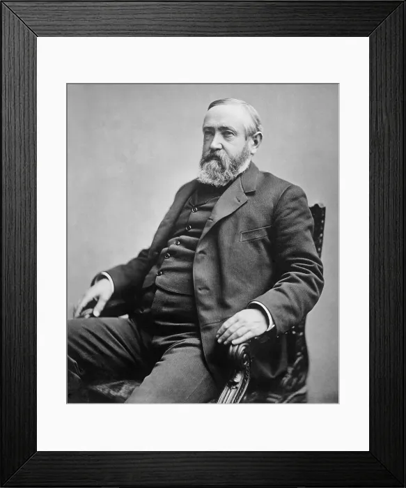 Framed Print : Benjamin Harrison, 21st US President, was a Republican who served from 1889 to 1893. Federal spending reached one billion dollars during his term