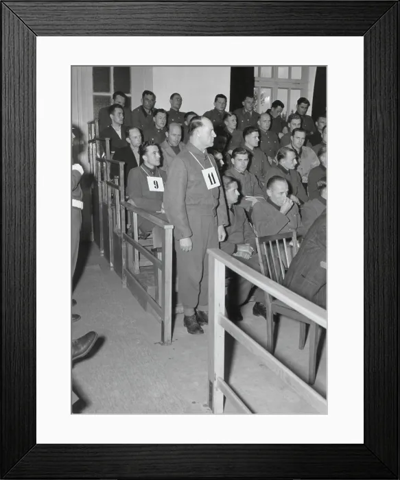 Framed Print : Josep Dietrich, Commander of the 6th Nazi SS Panzer Army, on trial for Malmedy Massacre Framed Print : Josep Dietrich, Commander of the 6th Nazi SS Panzer Army, on trial for Malmedy Massacre