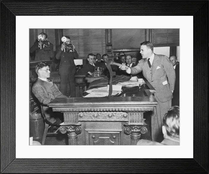 Framed Print : Gov. Eugene Talmadge (left) at a clemency hearing for six East Point Ku Klux Klansmen. Dec. 1, 1941 Framed Print : Gov. Eugene Talmadge (left) at a clemency hearing for six East Point Ku Klux Klansmen. Dec. 1, 1941