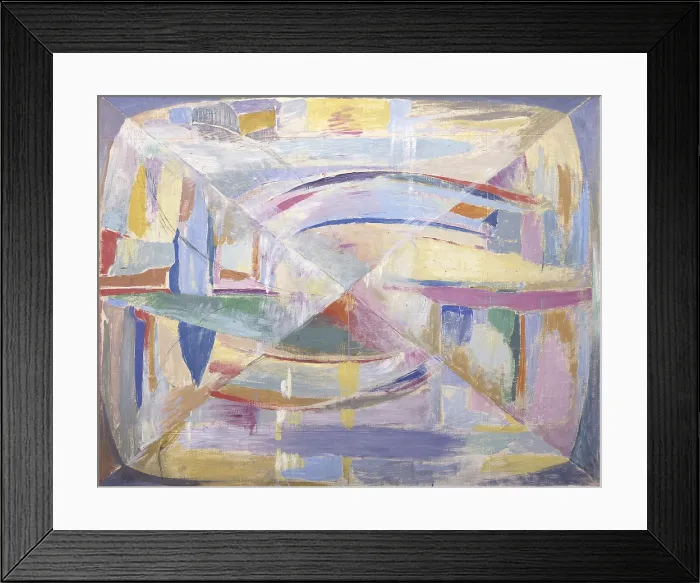 Framed Print : Prisms, by Romolo Romani, 1909, 20th Century, oil and tempera on framed paper, 80, 5 x 102 cm - Italy, Lombardy, Brescia, Civic Museum of Art and History. Whole artwork view Framed Print : Prisms, by Romolo Romani, 1909, 20th Century, oil and tempera on framed paper, 80, 5 x 102 cm - Italy, Lombardy, Brescia, Civic Museum of Art and History. Whole artwork view