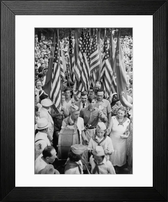 Framed Print : Earl Browder surrounded by people at a Communist Party rally. Chicago, Jan. 4, 1947 Framed Print : Earl Browder surrounded by people at a Communist Party rally. Chicago, Jan. 4, 1947