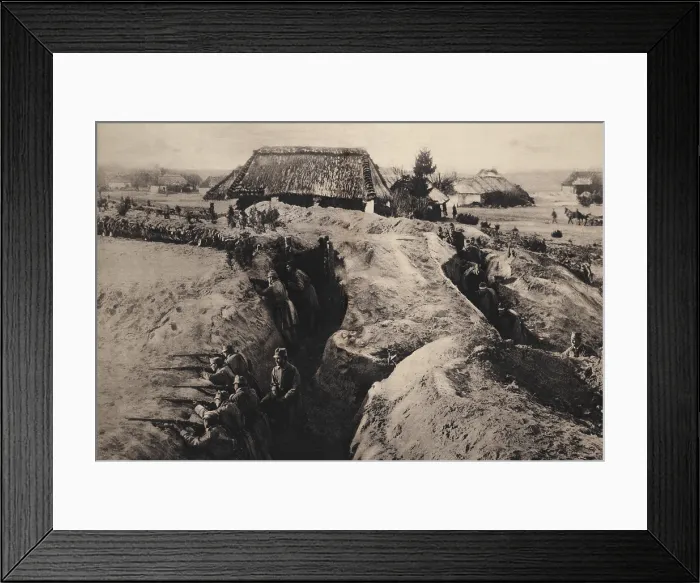 Framed Print : World War 1. Winter fighting on the Russian front. Austrian detachments holding trenches in Galicia dug, await an expected Russian attack. Ca. 1914-1917 Framed Print : World War 1. Winter fighting on the Russian front. Austrian detachments holding trenches in Galicia dug, await an expected Russian attack. Ca. 1914-1917