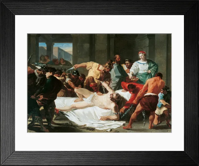 Framed Print : Samson Betrayed by Delilah, by Felice Giani, 1784, 18th Century, oil on canvas, cm 89 x 134 - Italy, Emilia Romagna, Parma, National Gallery. All