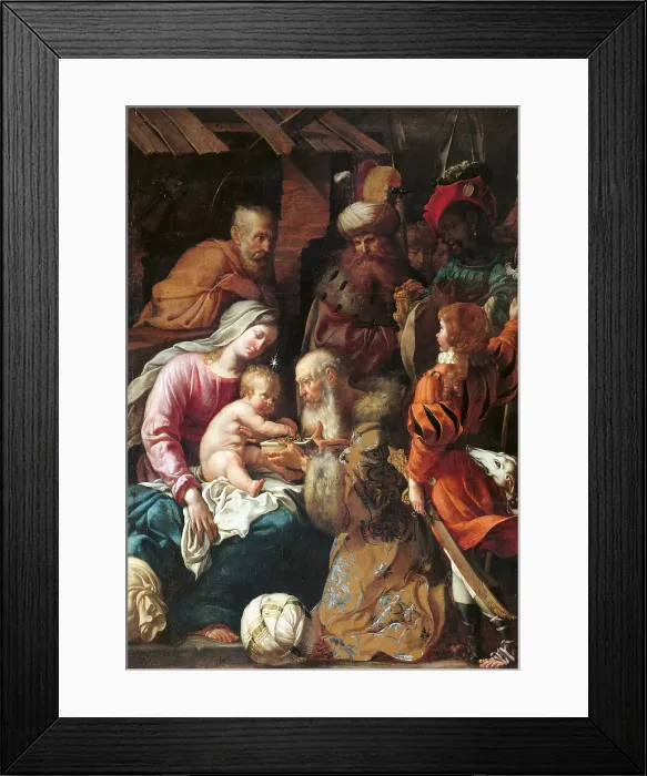Framed Print : Adoration of the Magi, by Luigi Miradori know as il Genovesino, 1640 about, 17th Century, - Italy, Emilia Romagna, Parma, National Gallery. All Framed Print : Adoration of the Magi, by Luigi Miradori know as il Genovesino, 1640 about, 17th Century, - Italy, Emilia Romagna, Parma, National Gallery. All