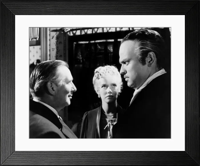 Framed Print : CITIZEN KANE, from left, Ray Collins, Dorothy Comingore, Orson Welles, 1941