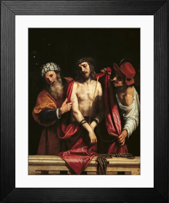 Framed Print : Ecce Homo, by Ludovico Cardi know as Cigoli, 1607, 17th Century, oil on canvas, cm 175 x 135 - Italy, Tuscany, Florence, Palazzo Pitti. All