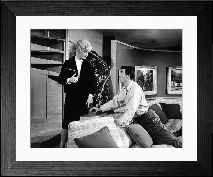 Framed Print : PILLOW TALK, from left: Doris Day, Rock Hudson, 1959 Framed Print : PILLOW TALK, from left: Doris Day, Rock Hudson, 1959