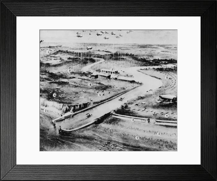 Framed Print : German World War 2 drawing for defenses against an amphibious Allied invasion