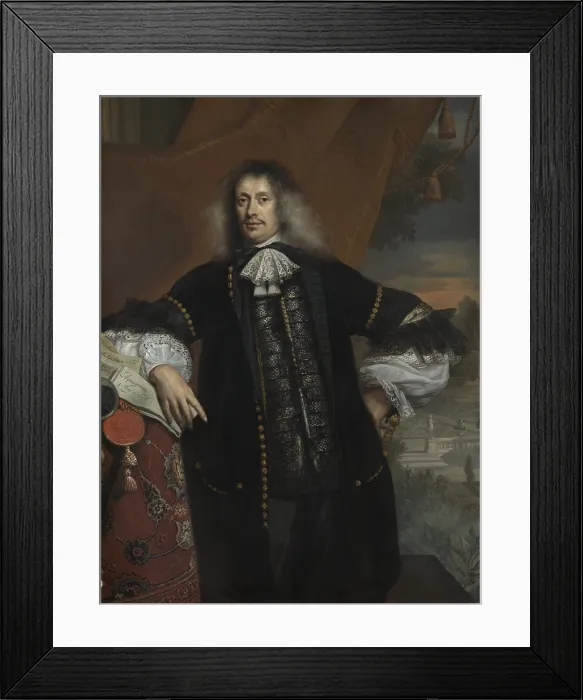 Framed Print : Hieronymus van Beverningk, by Jan de Baen, 1670, Dutch painting, oil on canvas
