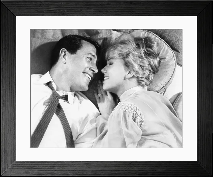 Framed Print : PILLOW TALK, from left: Rock Hudson, Doris Day, 1959 Framed Print : PILLOW TALK, from left: Rock Hudson, Doris Day, 1959