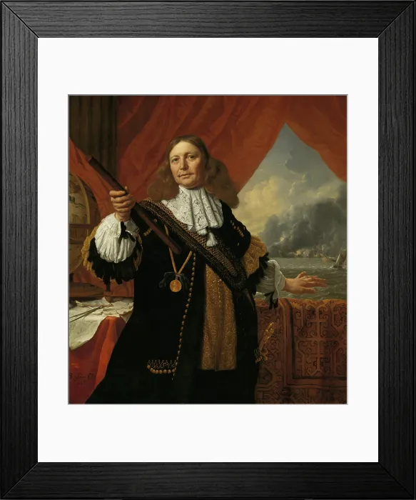Framed Print : Vice-Admiral Johan de Liefde, by Bartholomeus van der Helst, 1668, Dutch painting, oil on canvas Framed Print : Vice-Admiral Johan de Liefde, by Bartholomeus van der Helst, 1668, Dutch painting, oil on canvas