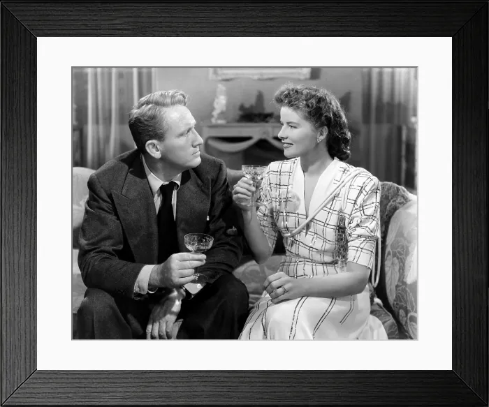 Framed Print : WITHOUT LOVE, from left, Spencer Tracy, Katharine Hepburn, 1945