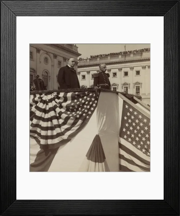 Framed Print : President William McKinley honors Admiral George Dewey at US Capitol, Oct. 3, 1899
