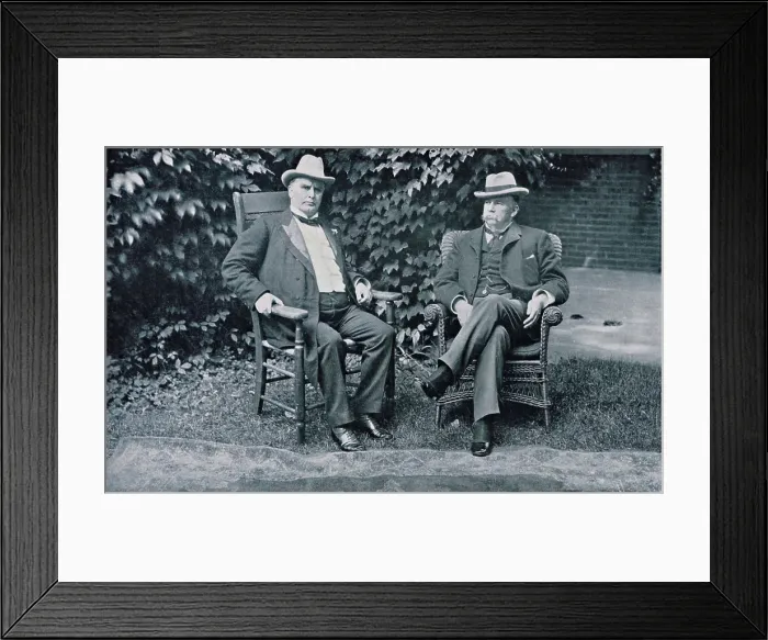 Framed Print : Republican nominees for 1896 Presidential election, William McKinley of Ohio and Garret Hobart of NJ