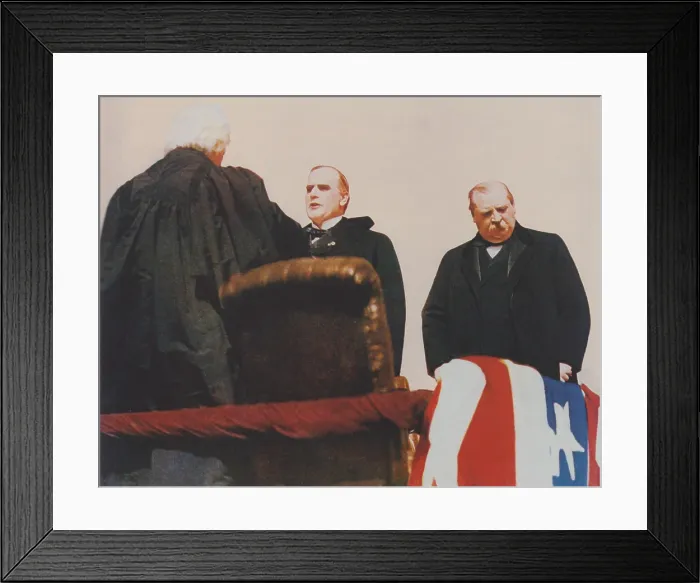 Framed Print : President William McKinley takes the oath of office from Chief Justice Melville Fuller Framed Print : President William McKinley takes the oath of office from Chief Justice Melville Fuller