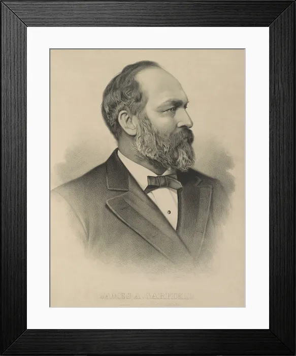 Framed Print : President James Garfield, 1881, the 20th US President