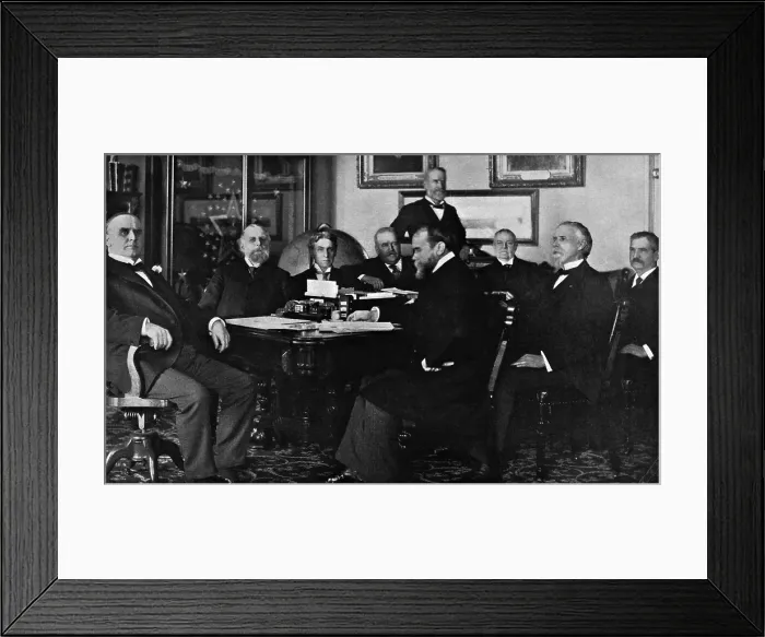 Framed Print : President McKinley and his cabinet, 1898 At far left: William McKinley