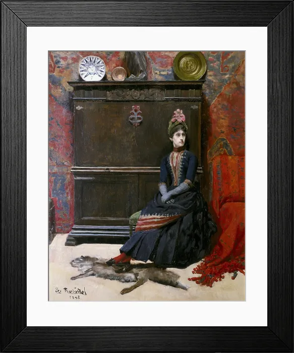 Framed Print : RUSInOL i PRATS, Santiago (1861-1931). An Artist at the first Cau Ferrat. 1886. Modernism. Oil on canvas. Private Collection. - J