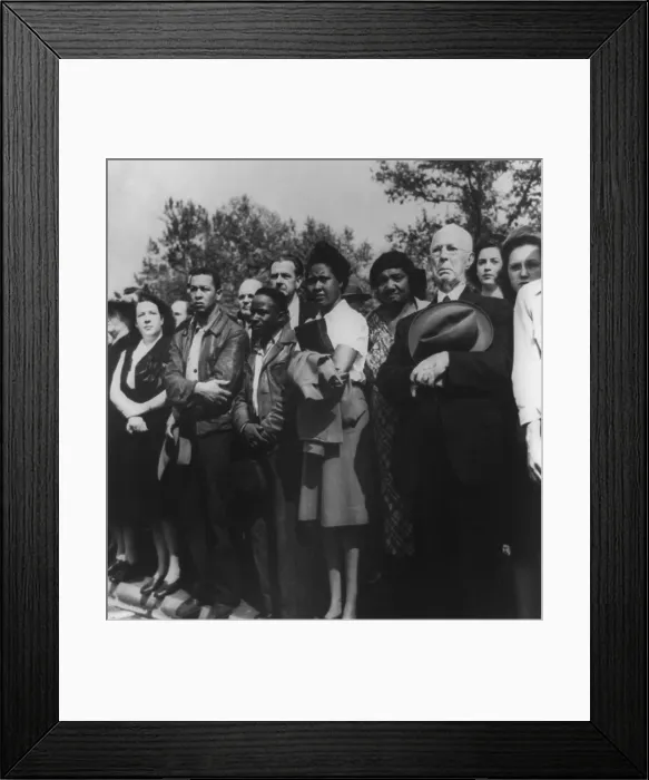 Framed Print : Grieving citizens watch the funeral procession of President Franklin Roosevelt. Washington, D.C. April 14, 1945. World War 2. (BSLOC_2014_8_188)