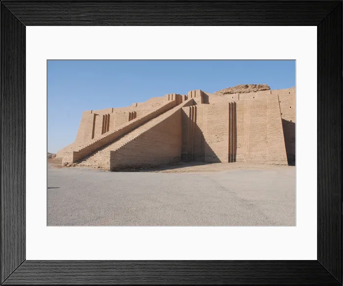Framed Print : The Great Ziggurat of Ur was built by the Neo-Sumerians in the reign of King Nabonidus 556-539 BC on the rubble of an older Sumerian structure constructed by Sumerian King