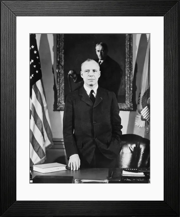 Framed Print : Robert P. Patterson, Secretary of War, in the Harry Truman cabinet after World War 2. He replaced Henry Stimson, who resigned on in Sept. 1945 Framed Print : Robert P. Patterson, Secretary of War, in the Harry Truman cabinet after World War 2. He replaced Henry Stimson, who resigned on in Sept. 1945