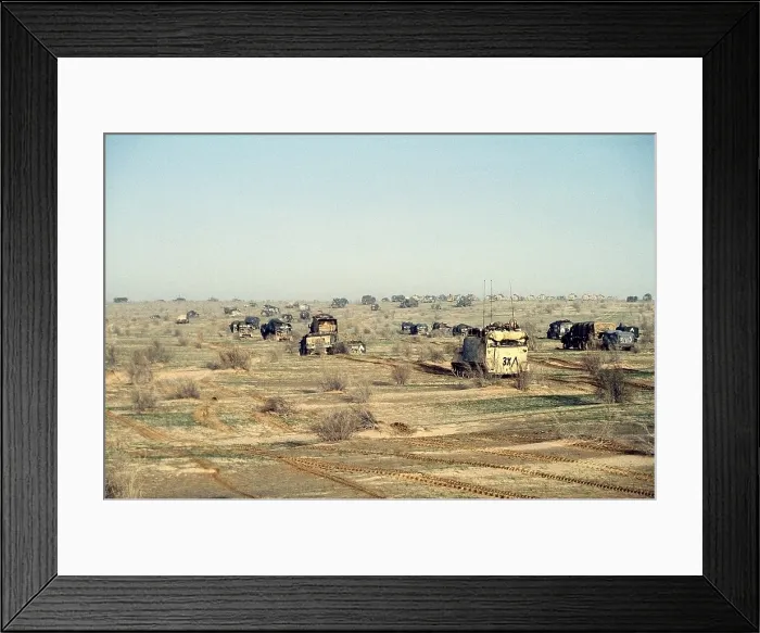 Framed Print : The 1st Armored Division 7th Corps advances on Iraqi forces during Operation Desert Storm. Feb. 25 1991. (BSLOC_2011_12_3) Framed Print : The 1st Armored Division 7th Corps advances on Iraqi forces during Operation Desert Storm. Feb. 25 1991. (BSLOC_2011_12_3)