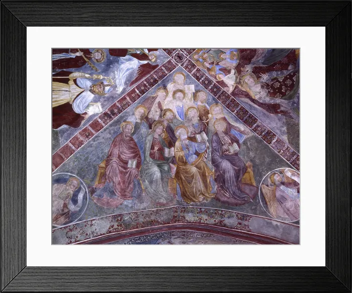 Framed Print : Prophets of the Immaculate, by Unknown Artist, 15th Century, fresco - Swiss, Locarno, Church of Saint Mary in Selva. Detail