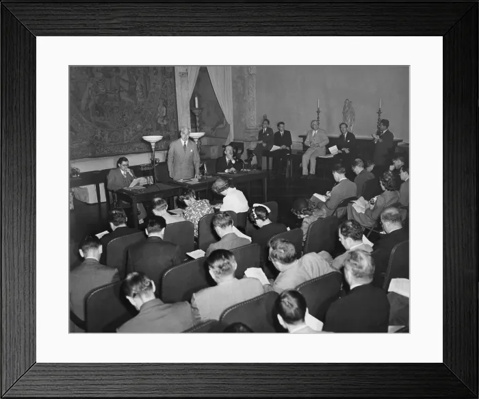 Framed Print : United Nations was formulated among international leaders at Dumbarton Oaks Conference. From Aug. 21, through Oct