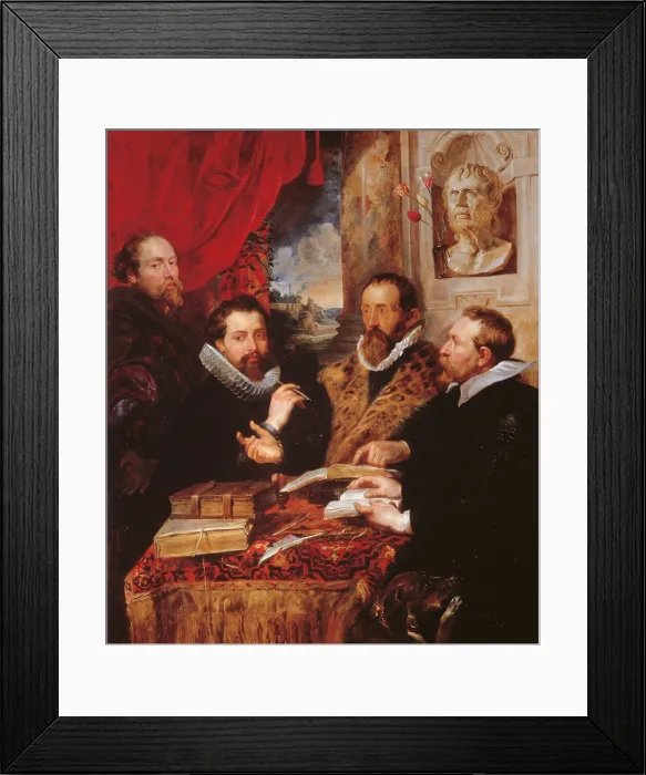 Framed Print : The Four Philosophers, by Peter Paul Rubens, 1612 about, 17th Century, oil on panel, cm 164 x 139 - Italy, Tuscany, Florence, Palazzo Pitti, Palatine Gallery. All Framed Print : The Four Philosophers, by Peter Paul Rubens, 1612 about, 17th Century, oil on panel, cm 164 x 139 - Italy, Tuscany, Florence, Palazzo Pitti, Palatine Gallery. All