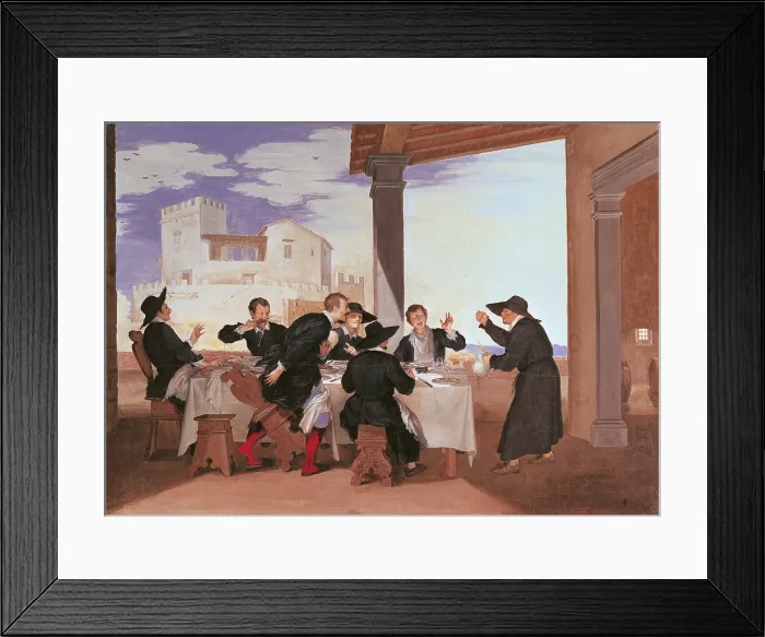 Framed Print : The Jest Of Pievano Arlotto, by Franceschini Baldassarre known as il Volterrano, 1640 about, 17th Century, oil on canvas, cm 107 x 150 - Italy, Tuscany, Florence, Palazzo Pitti Framed Print : The Jest Of Pievano Arlotto, by Franceschini Baldassarre known as il Volterrano, 1640 about, 17th Century, oil on canvas, cm 107 x 150 - Italy, Tuscany, Florence, Palazzo Pitti