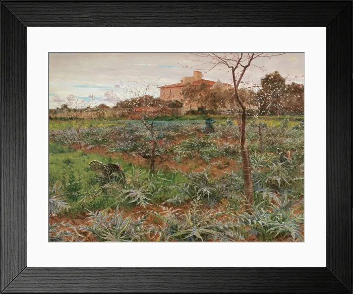 Framed Print : Spring, by Adolfo Tommasi, 1892, 19th Century, oil on canvas, cm 150 x 200 - Italy, Tuscany, Florence, Palazzo Pitti, Gallery of Modern Art. All