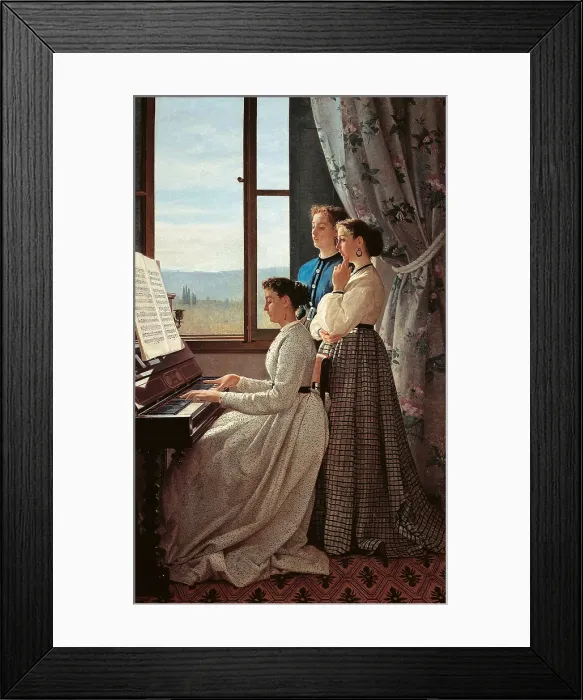 Framed Print : The Folk Song, by Silvestro Lega, 1867, 19th Century, oil on canvas, cm 158 x 98 - Italy, Tuscany, Florence, Palazzo Pitti, Gallery of Modern Art Framed Print : The Folk Song, by Silvestro Lega, 1867, 19th Century, oil on canvas, cm 158 x 98 - Italy, Tuscany, Florence, Palazzo Pitti, Gallery of Modern Art