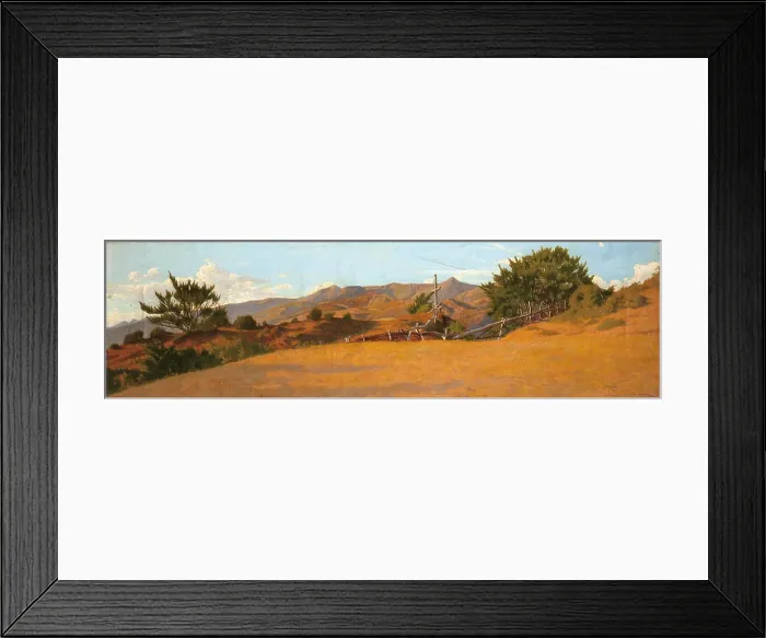 Framed Print : High ground, by Odoardo Borrani, 1861, 19th Century, oil on panel, - Italy, Tuscany, Florence, Palazzo Pitti, Gallery of Modern Art. All Framed Print : High ground, by Odoardo Borrani, 1861, 19th Century, oil on panel, - Italy, Tuscany, Florence, Palazzo Pitti, Gallery of Modern Art. All