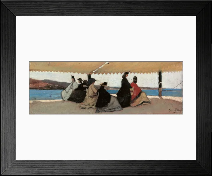 Framed Print : The Rotunda at Palmieri, by Giovanni Fattori, 1866, 19th Century, oil on panel, cm 12 x 35 - Italy, Tuscany, Florence, Palazzo Pitti, Gallery of Modern Art. All Framed Print : The Rotunda at Palmieri, by Giovanni Fattori, 1866, 19th Century, oil on panel, cm 12 x 35 - Italy, Tuscany, Florence, Palazzo Pitti, Gallery of Modern Art. All